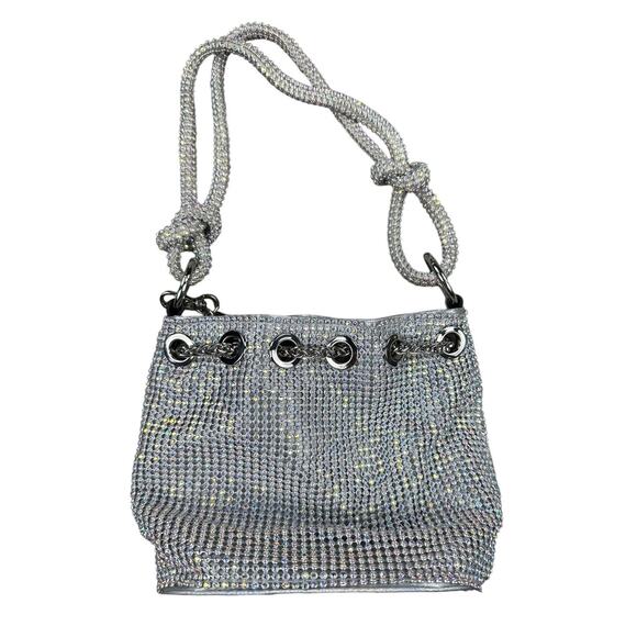 Aldo - Marvelabflyx Rhinestone Bucket Bag with Butterfly in Silver - Picture 4 of 5